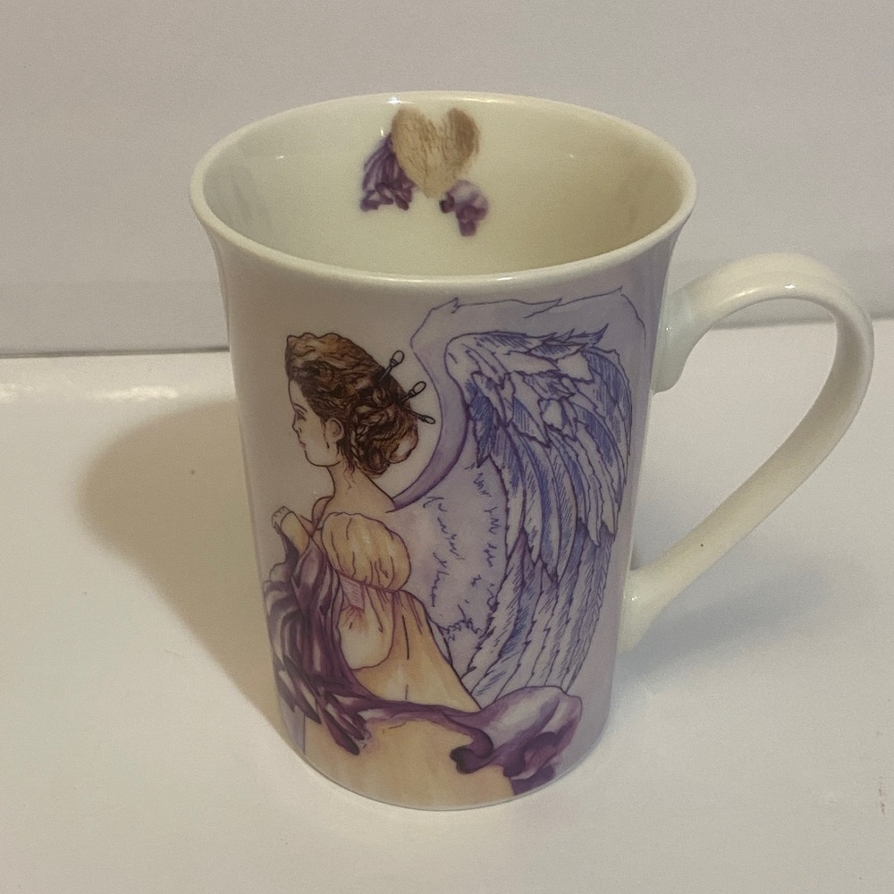Angel Star 2013 Wing Art Mug - Purple and Cream kitchen home decor